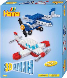 Hama Midi Perlen Geschenkschachtel 3D Flugzeug 2500 Stück