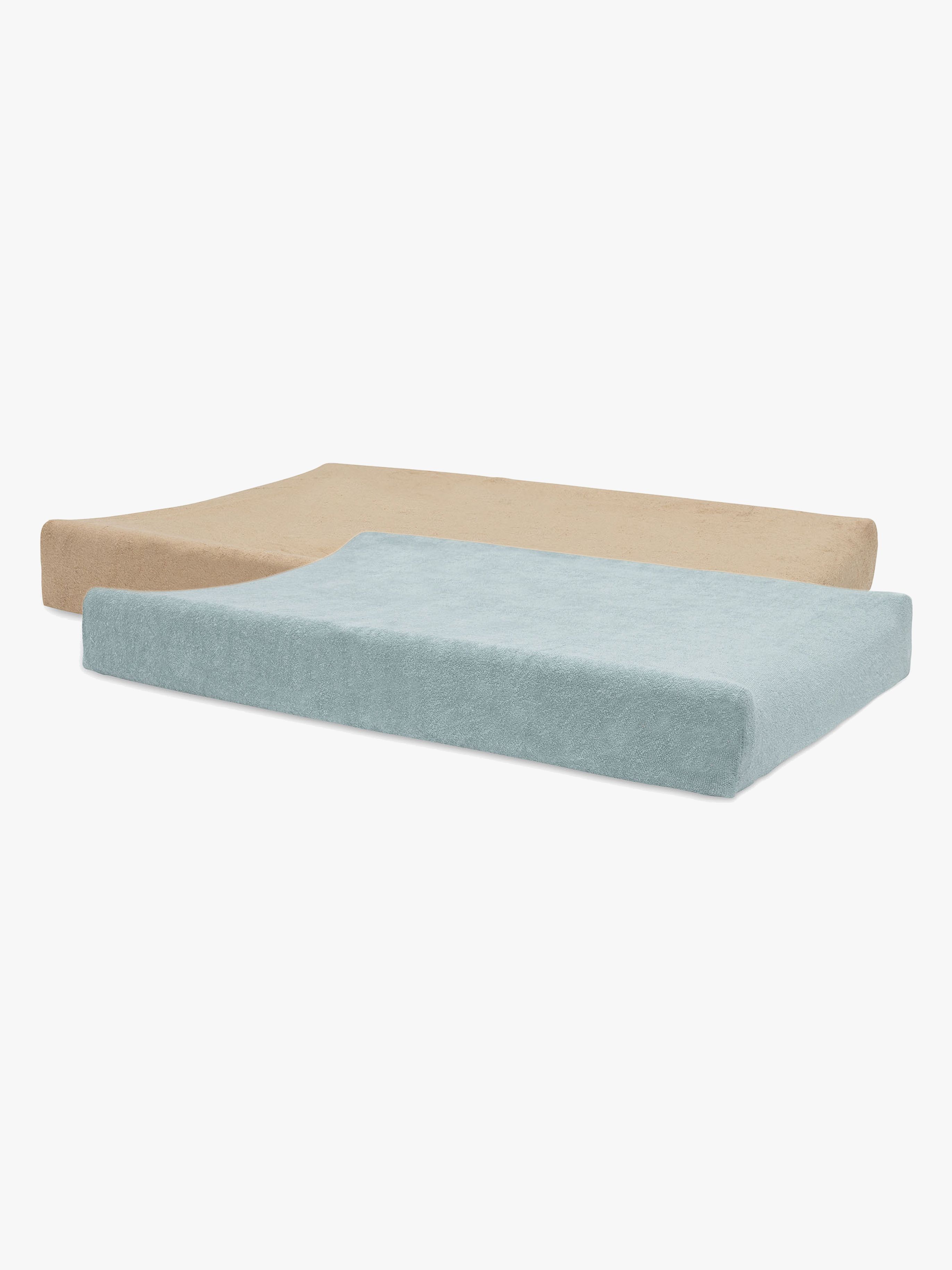 Jollein Wickelauflagenbezüge 50x70cm 2er-Pack, Sea Green/Biscuit