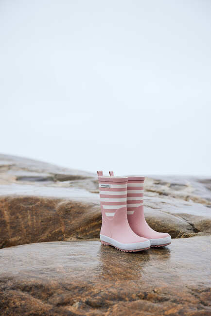 Nordbjørn Dagg Gummistiefel, Rosa/Weiß