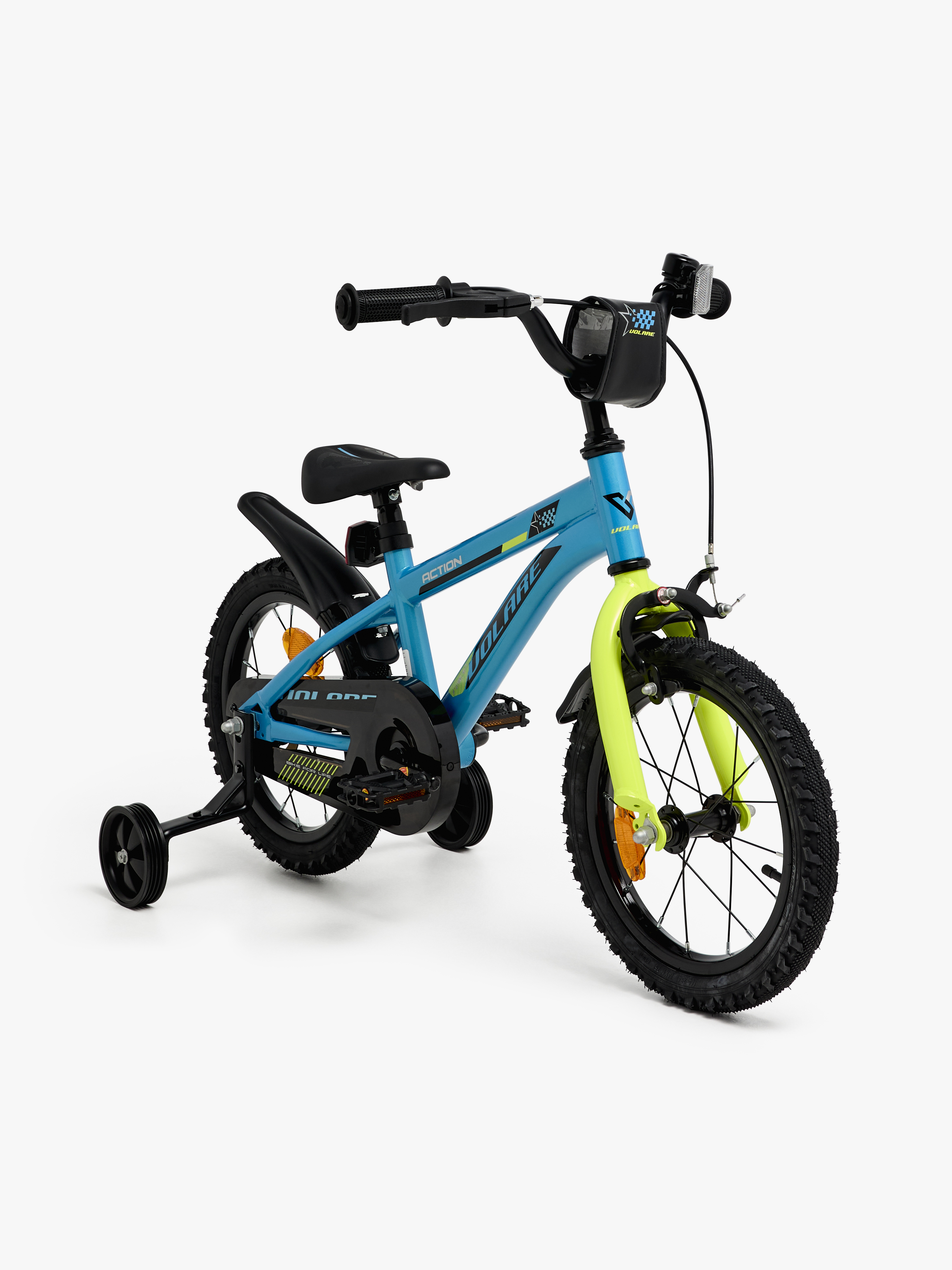 Volare Action Kinderfahrrad 14 Zoll, Türkis/Gelb