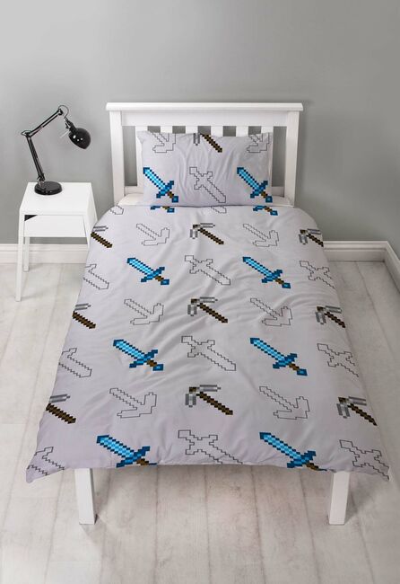 Minecraft Pixel Bettwäsche 140 x 200 cm