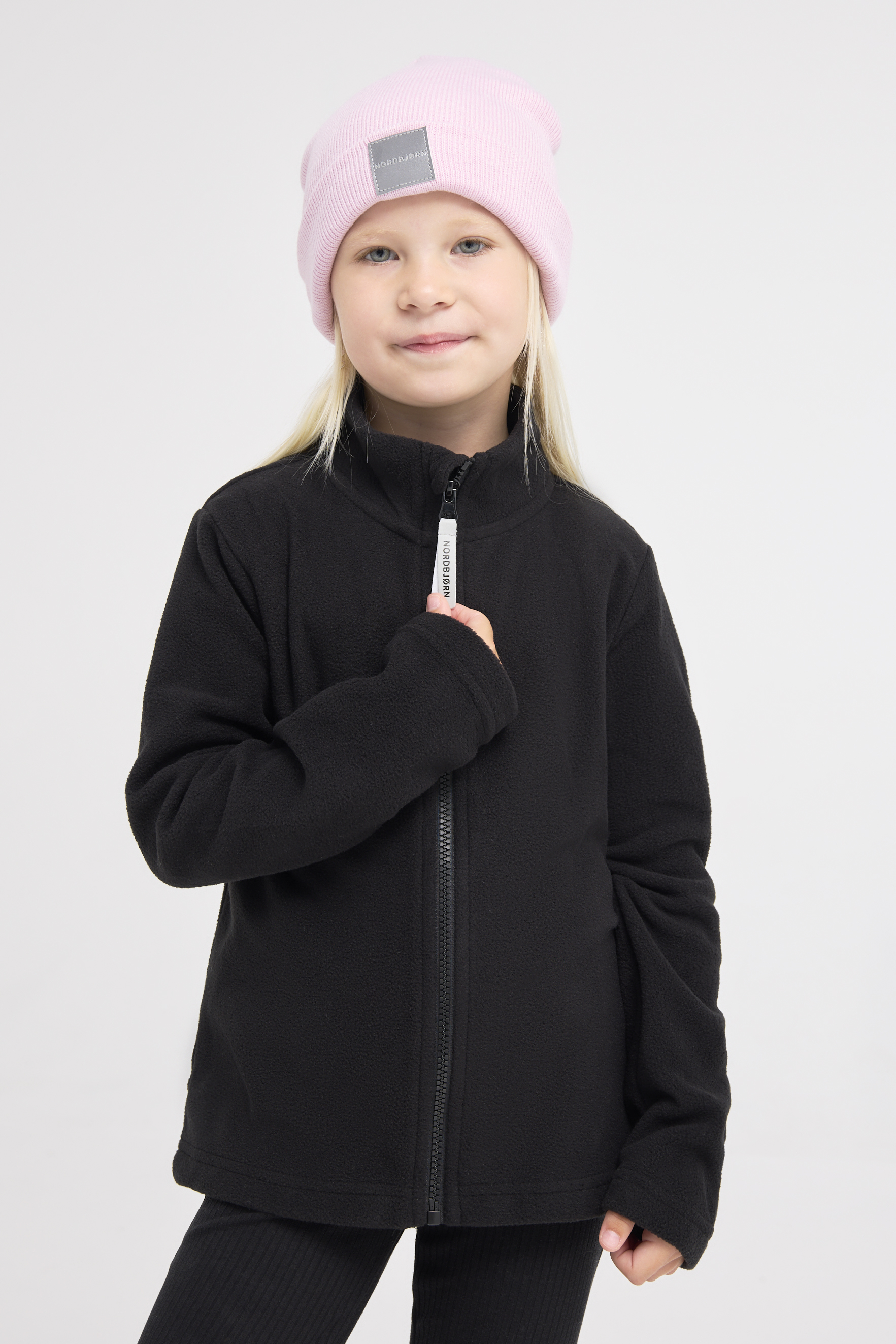 Nordbjørn Mölle Fleecejacke, Schwarz, 110-116