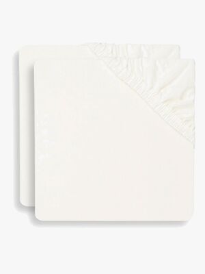 Jollein Spannbettlaken 2er-Pack 60x120, Ivory