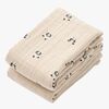 LIEWOOD Lewis Musselintuch 2er-Pack, Mini panda/Sandy mix