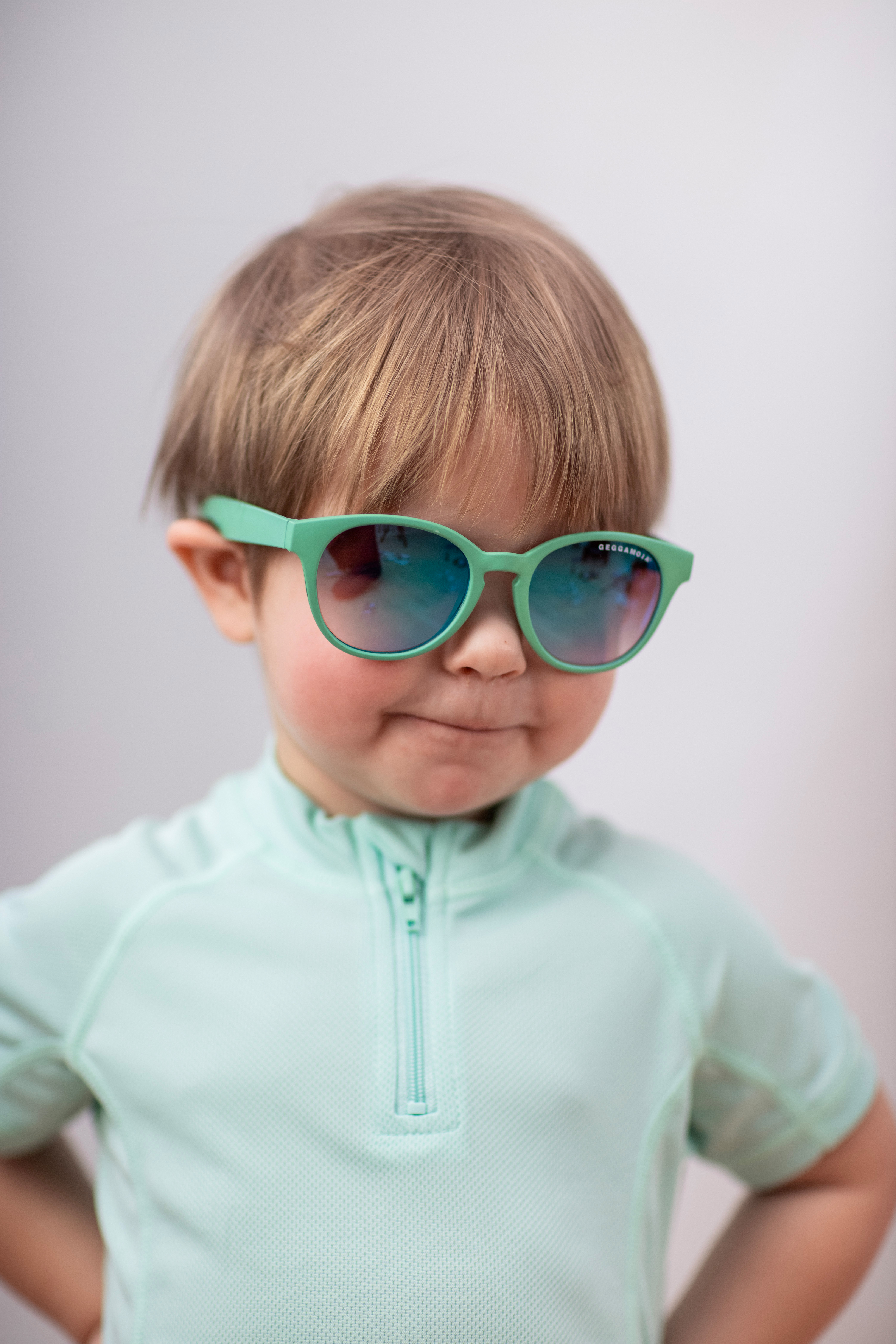 Geggamoja Biegsame Sonnenbrille Breakproof, Neptune Green, 0-18 Monate