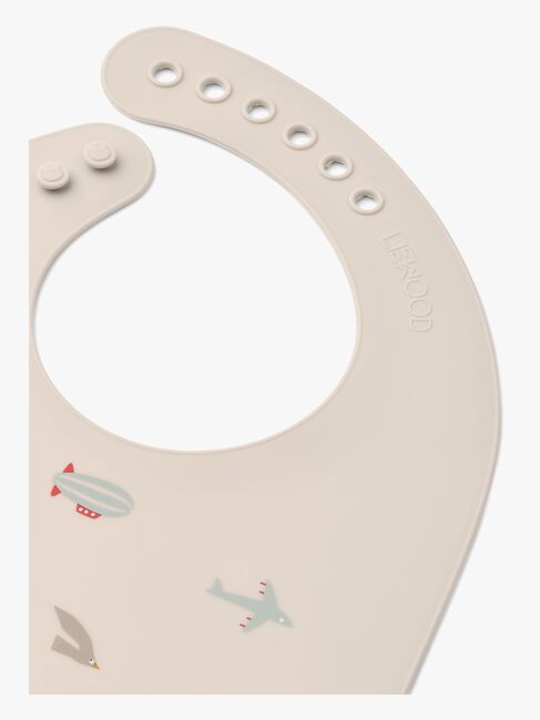 LIEWOOD Tilda  Gemustert Lätzchen Silikon 2er-Pack, Aviator/Ecru