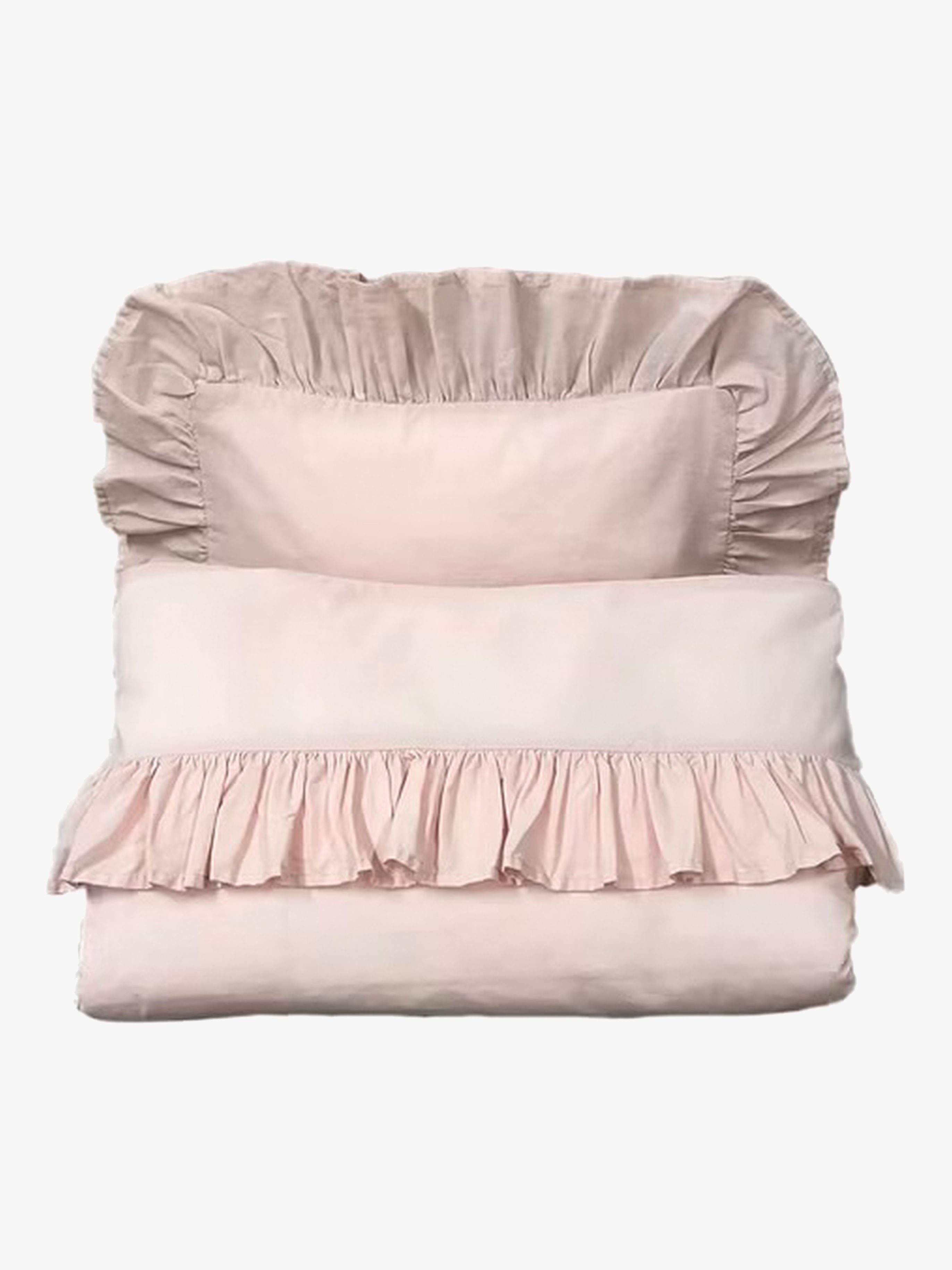 Mini Dreams Frill Bettwäsche 100x130 cm, Rosa