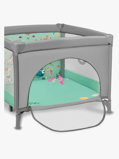 Lionelo MILLE PLUS Laufgitter, Grey Green