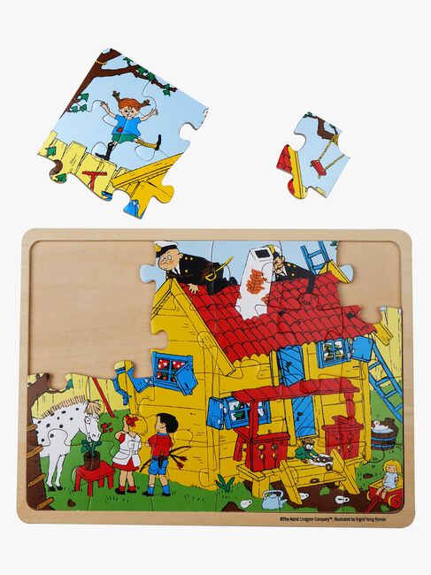 Barbo Toys Pippi Langstrumpf Rahmenpuzzle Holz, 24 Teile