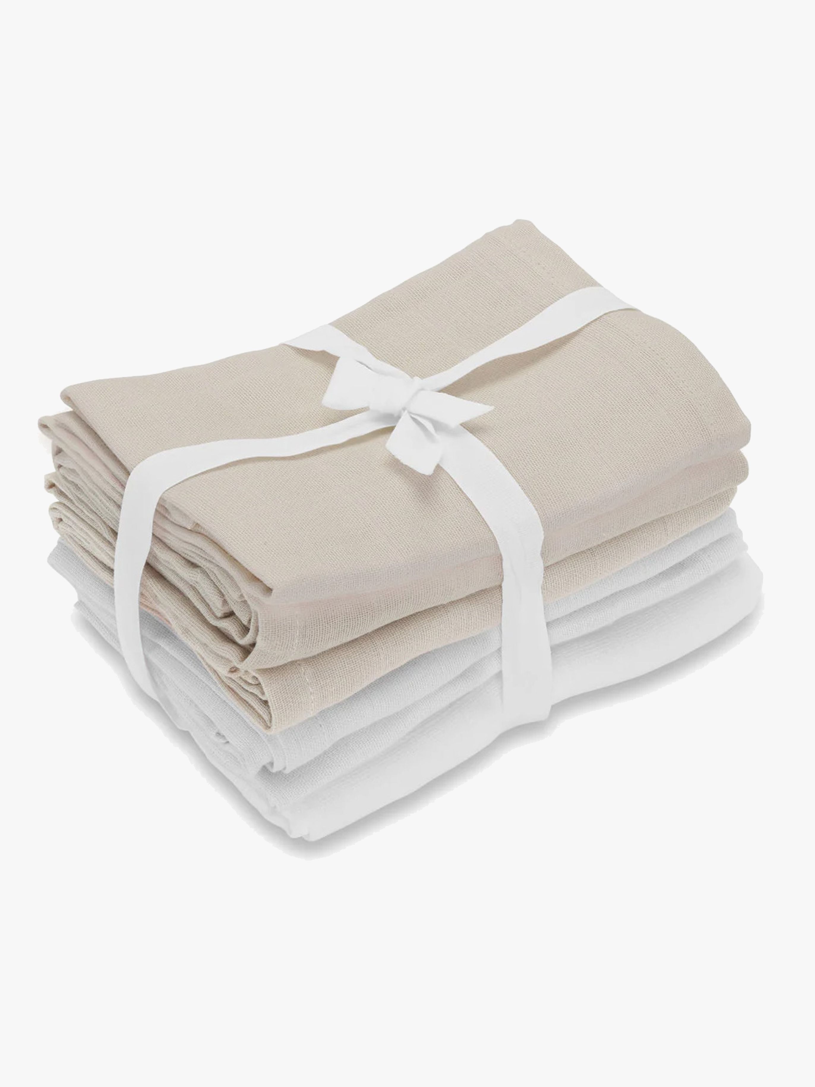 Musselintuch 4er-Pack, Oyster Grey