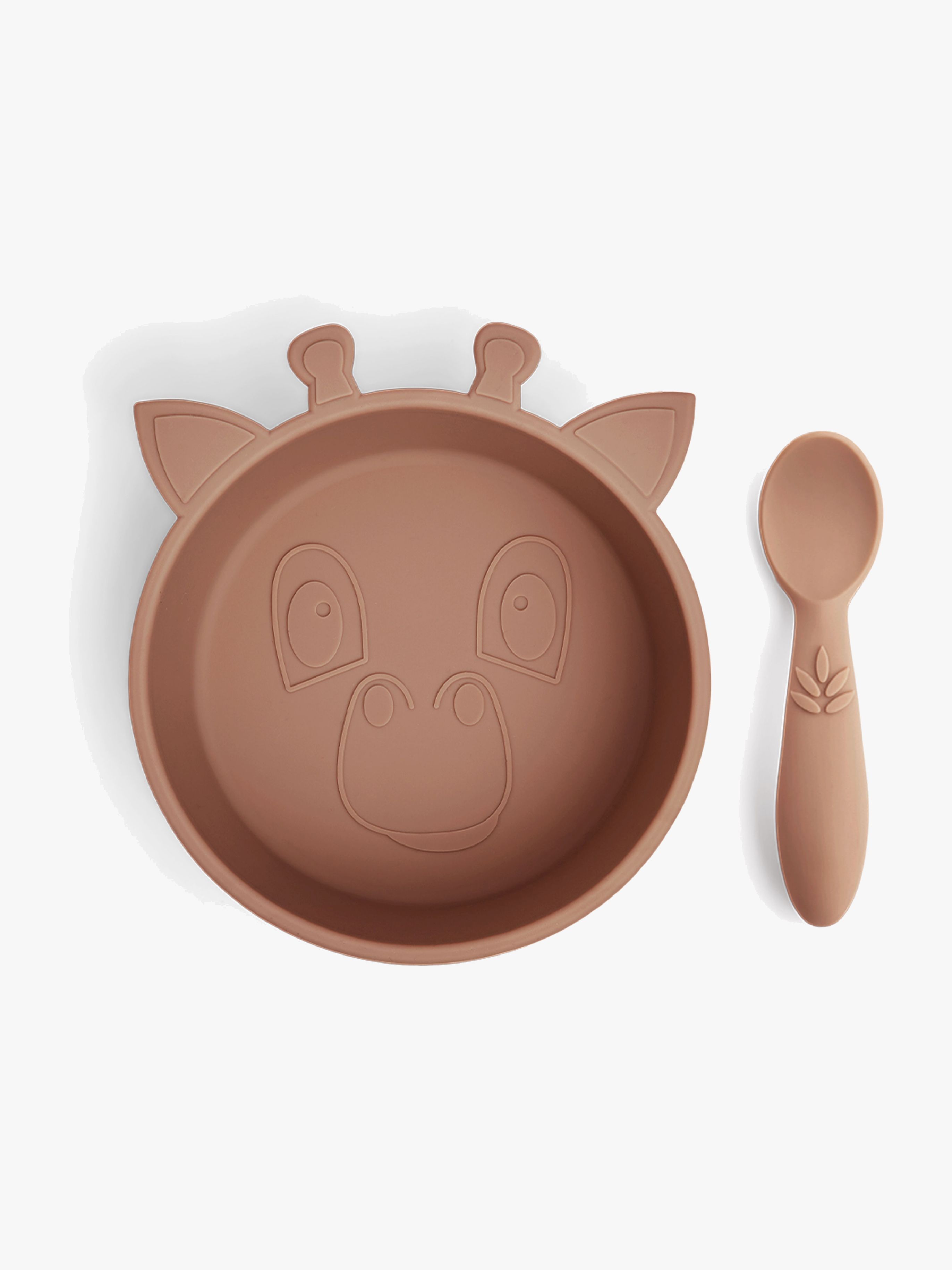 Elia Giraffe Geschirrset 2er-Pack Silikon, Chocolate Malt