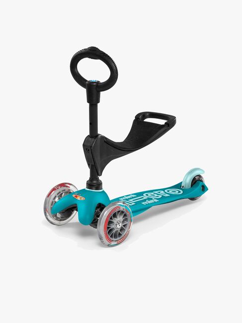 Micro Tretroller Drei Räder Mini 3-in-1 Deluxe, Türkis