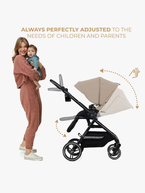 Kinderkraft YOXI 2-in-1-Kombikinderwagen, Sand Beige