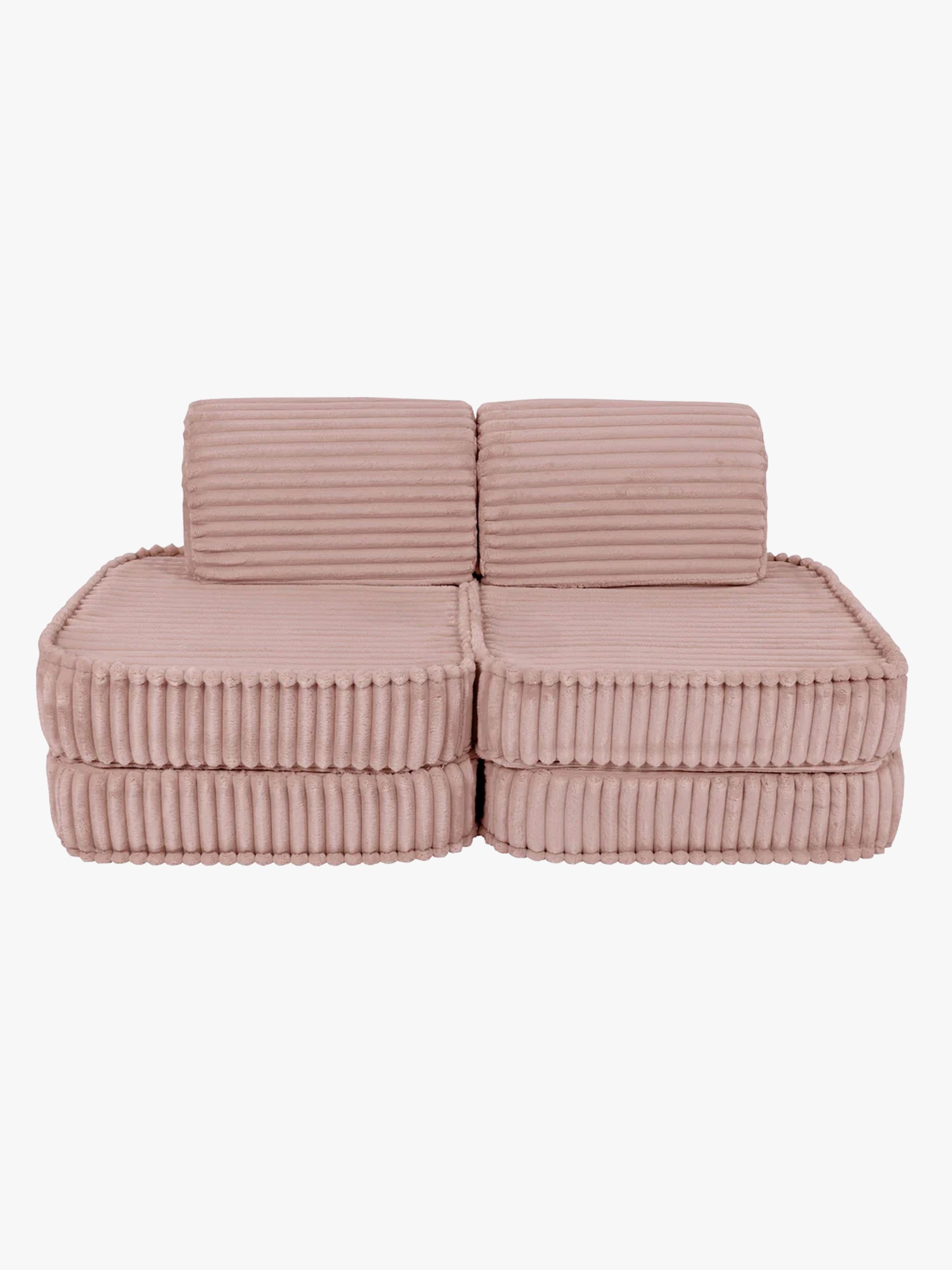 MeowBaby Churros Sofa Basic, Ruby Chocolate Pink, Kindersofa, Kindercouch, Kinder