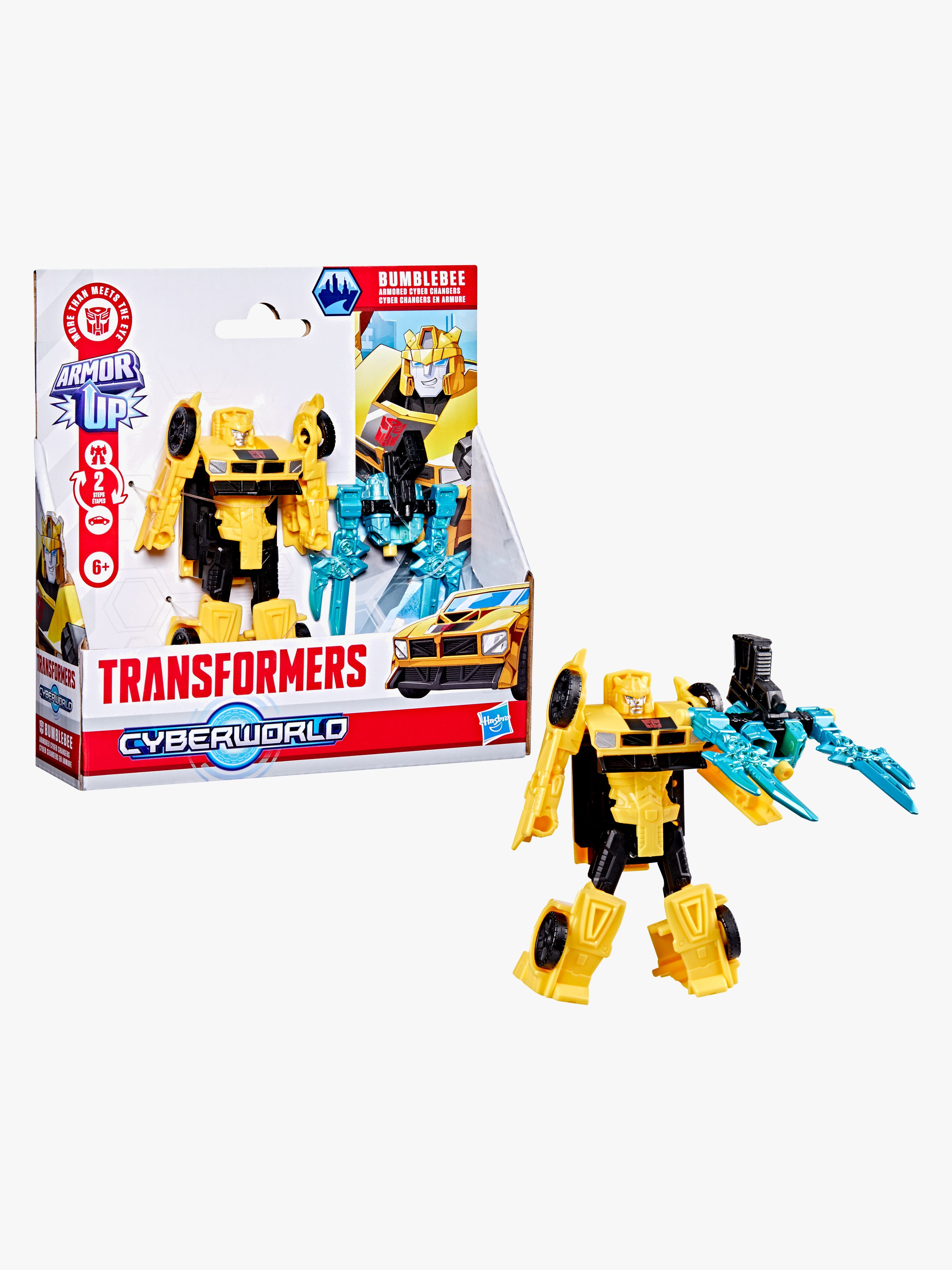Transformers CYBERWORLD Armored Cyber Changers Actionfigur Bumblebee 10 cm
