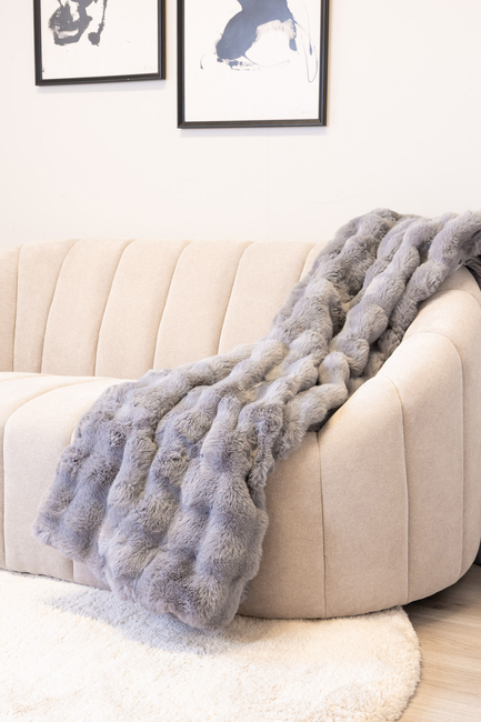 KMCarpets Bubble Decke 130x170, Grau