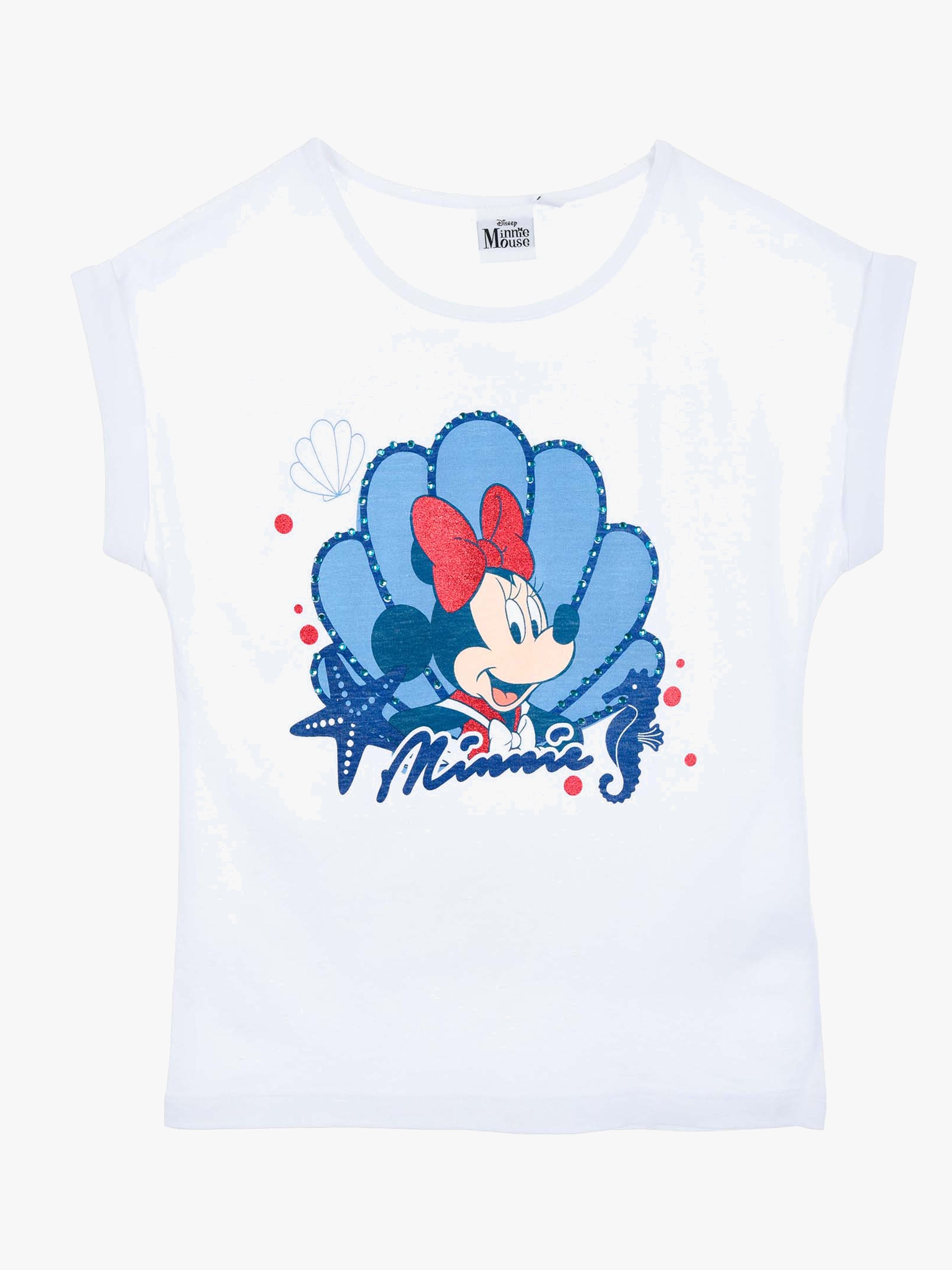 Disney Minnie Maus T-Shirt, Weiß, 8 Jahre