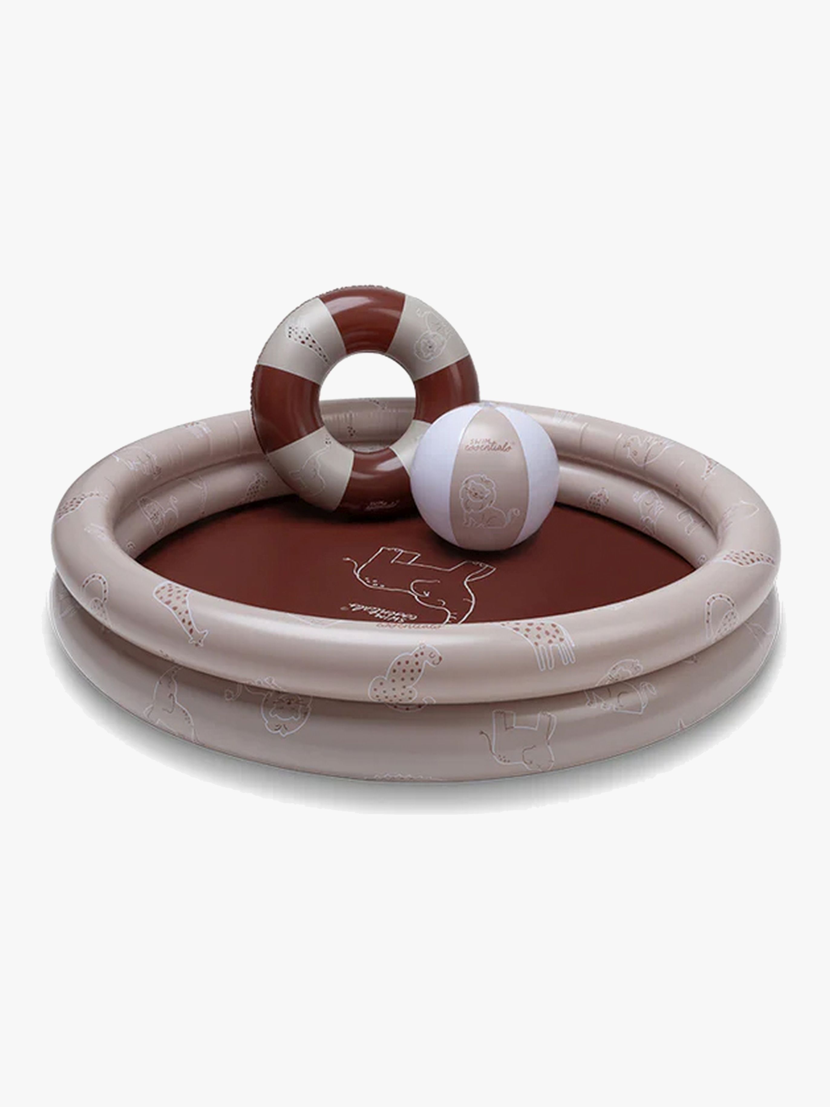 Swim Essentials Planschbecken Set, Wild Life Beige, Kinderpool