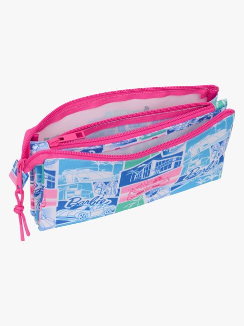 Barbie Dreifach-Federmäppchen, Blau/Pink