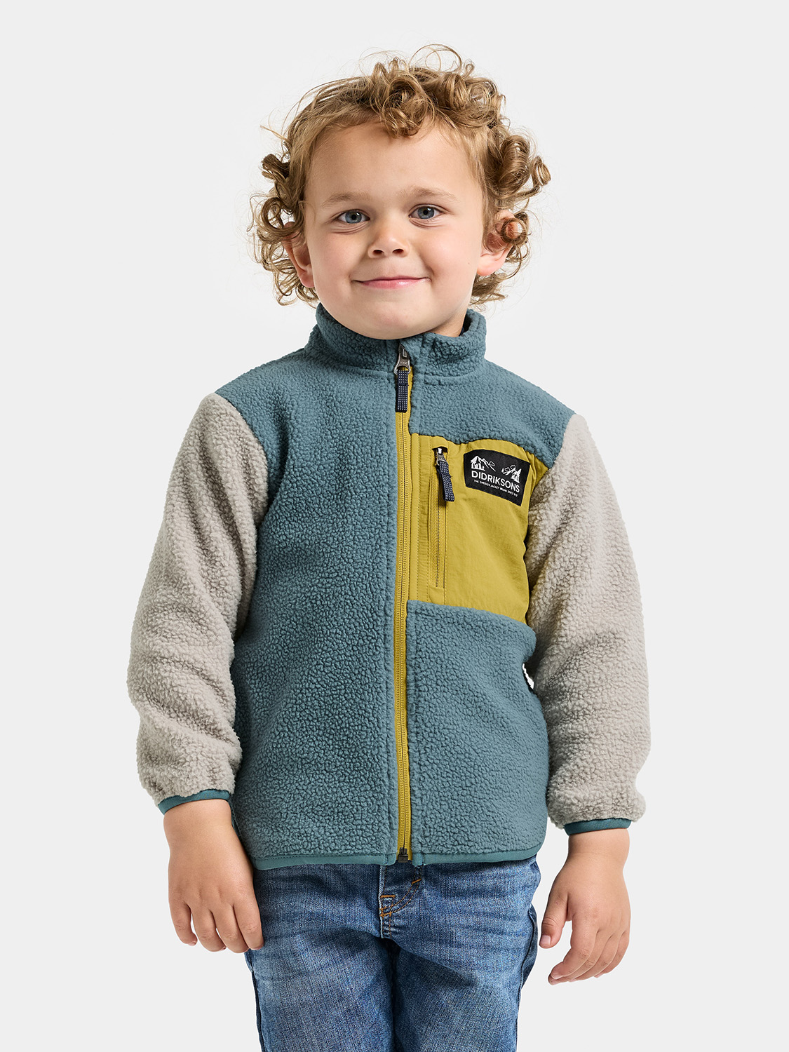 Didriksons Anten Fleecejacke, Factory Blue, 120
