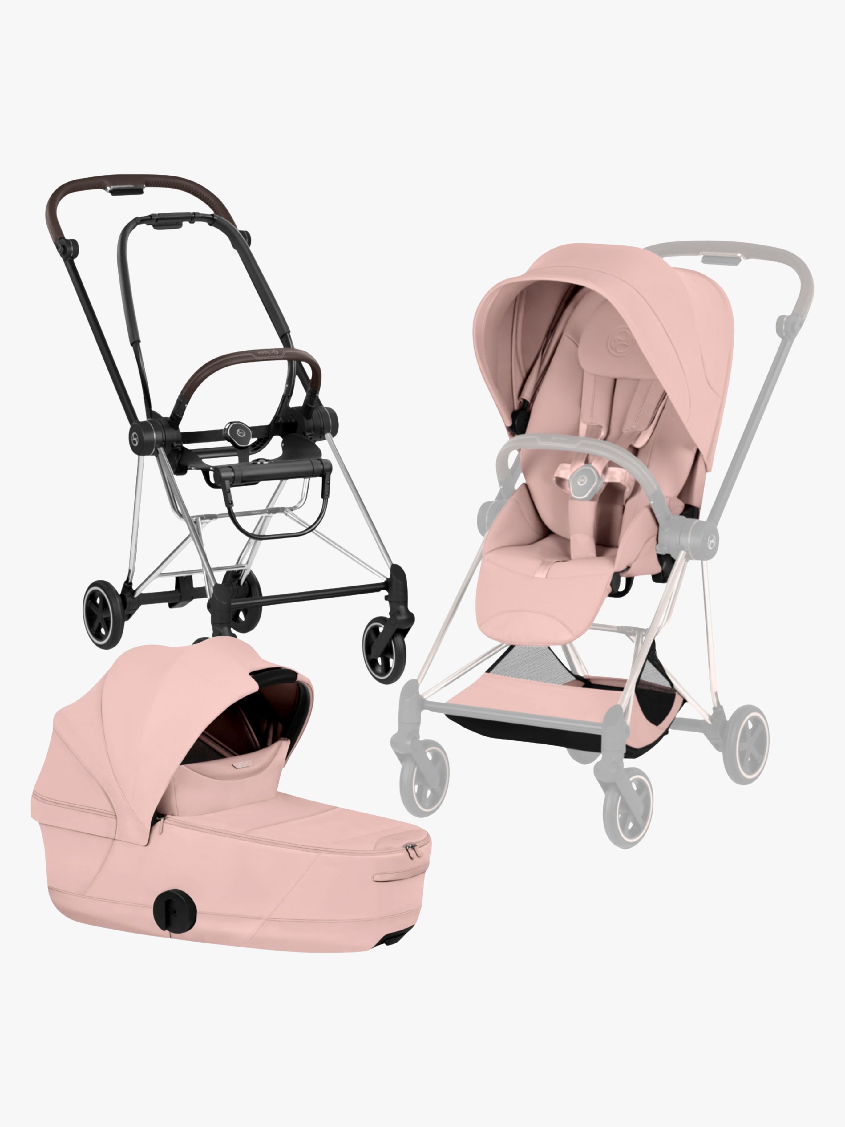 Cybex Mios Style Kombikinderwagen, Chrome Brown/Peach Pink