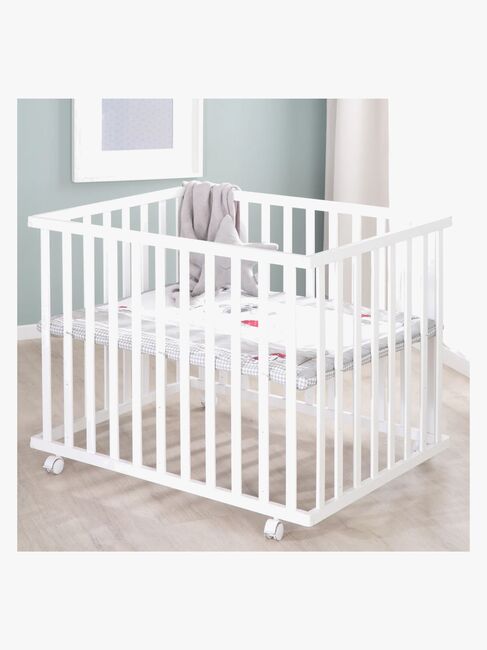 Roba Laufgitter mit Rädern, Adam & Owl White