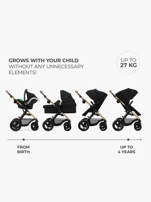 Kinderkraft MOOV 2 XL Air Kombikinderwagen, Pure Black