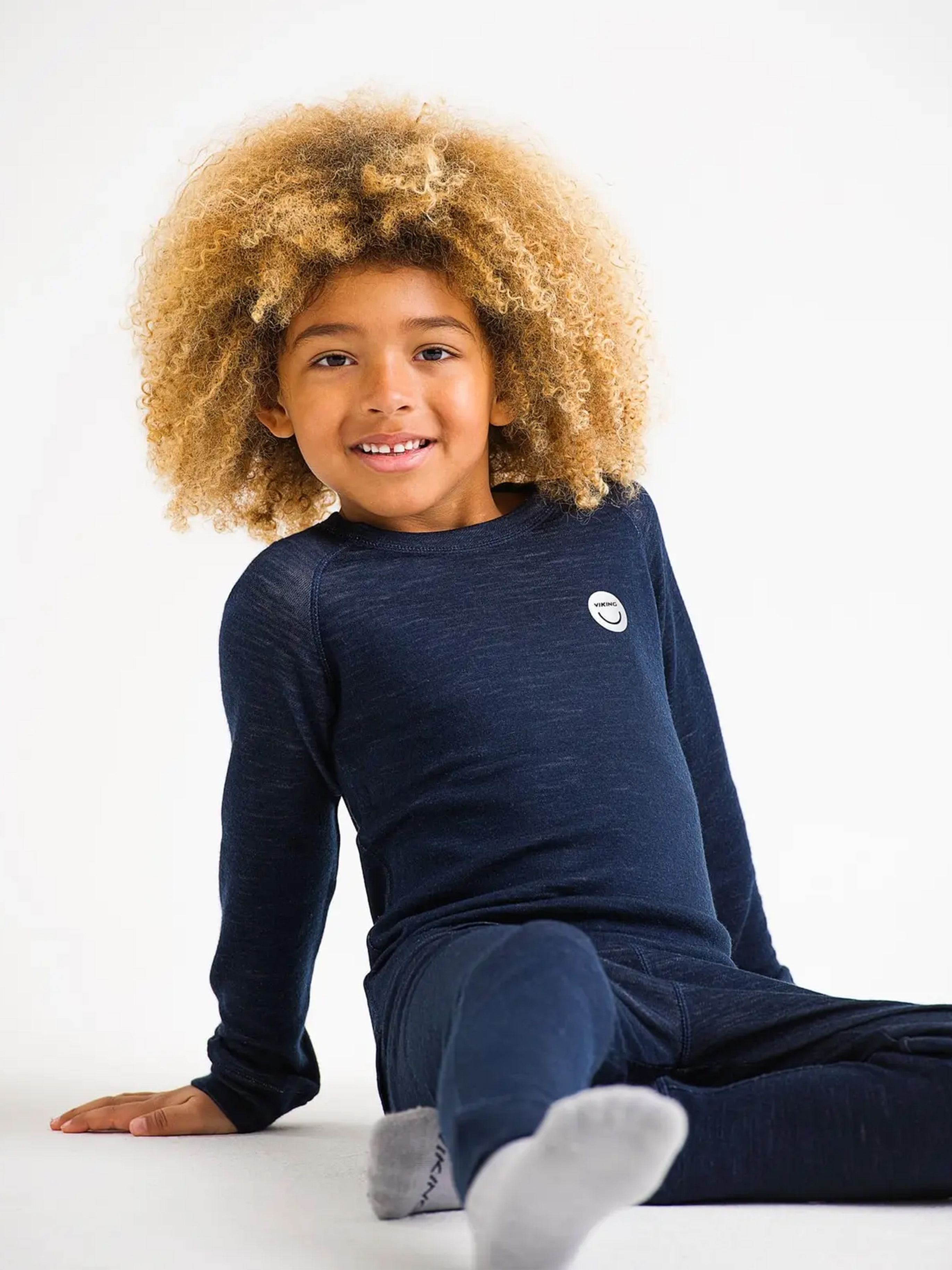Viking Soft Funktionsshirt Merinomix, Navy, 140