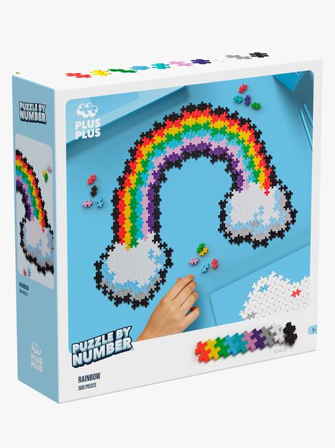 Plus-Plus Puzzle By Number Regenbogen und Einhorn 500 Teile