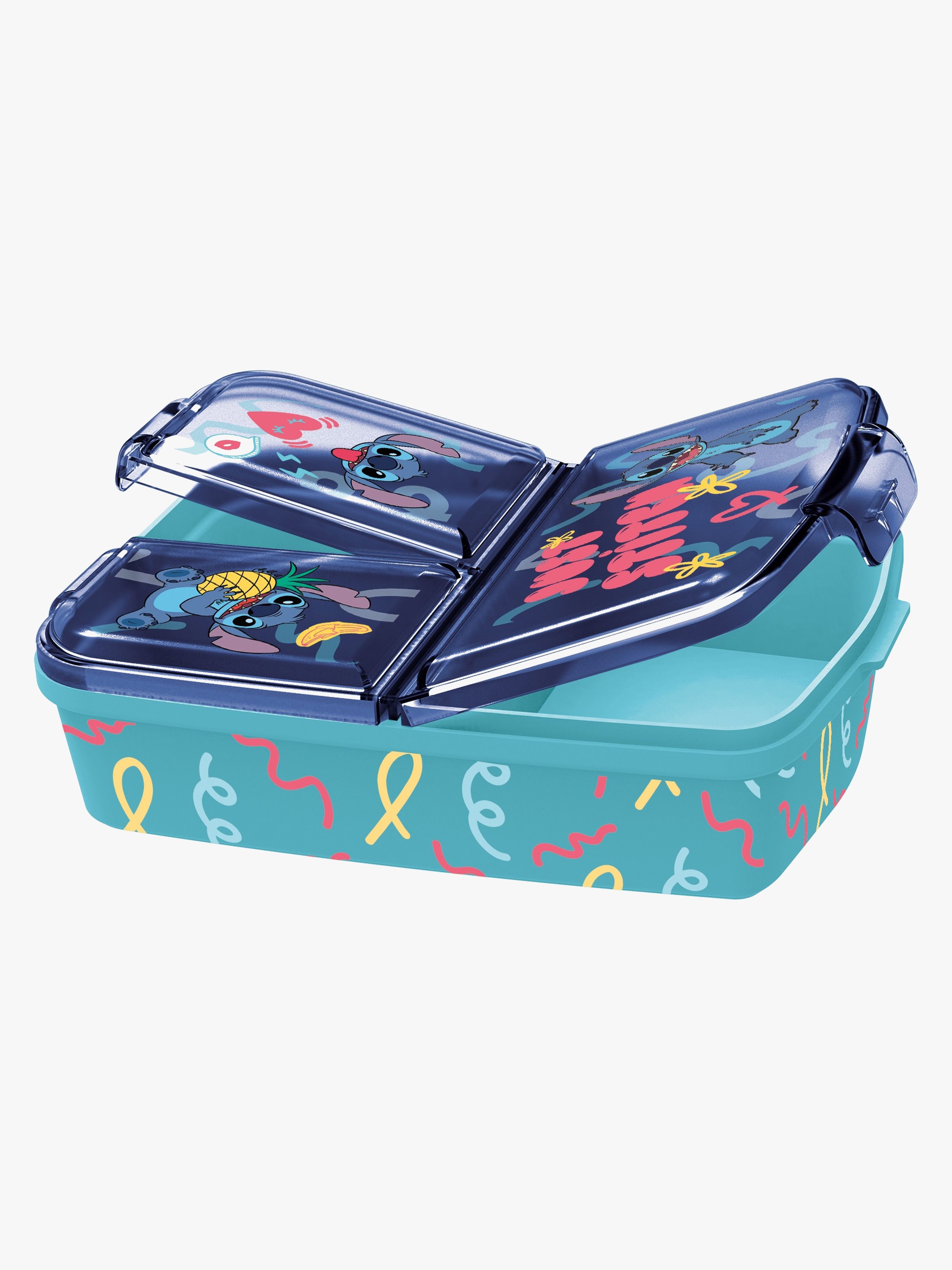 Disney Lilo and Stitch Brotdose mit Fächern, Blue