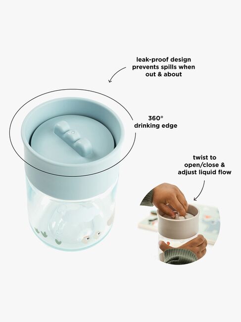 Done By Deer Tiny Farm 360° Becher, Blue