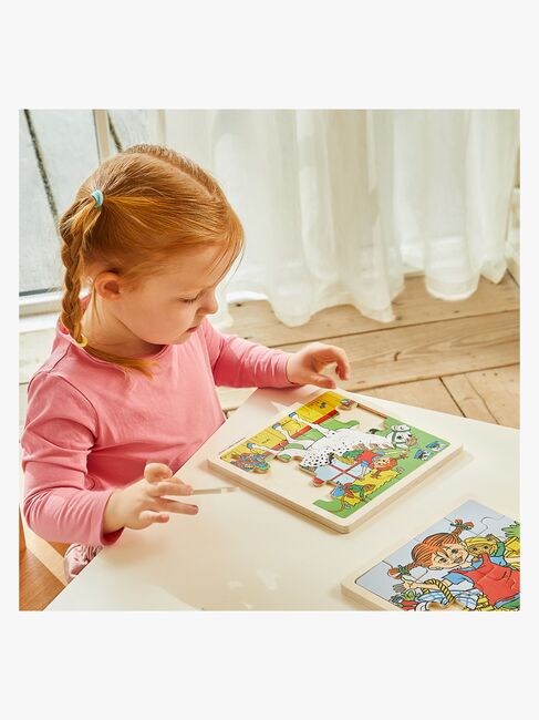 Pippi Langstrumpf Holzpuzzle Pippi & Kleiner Onkel 16 Teile