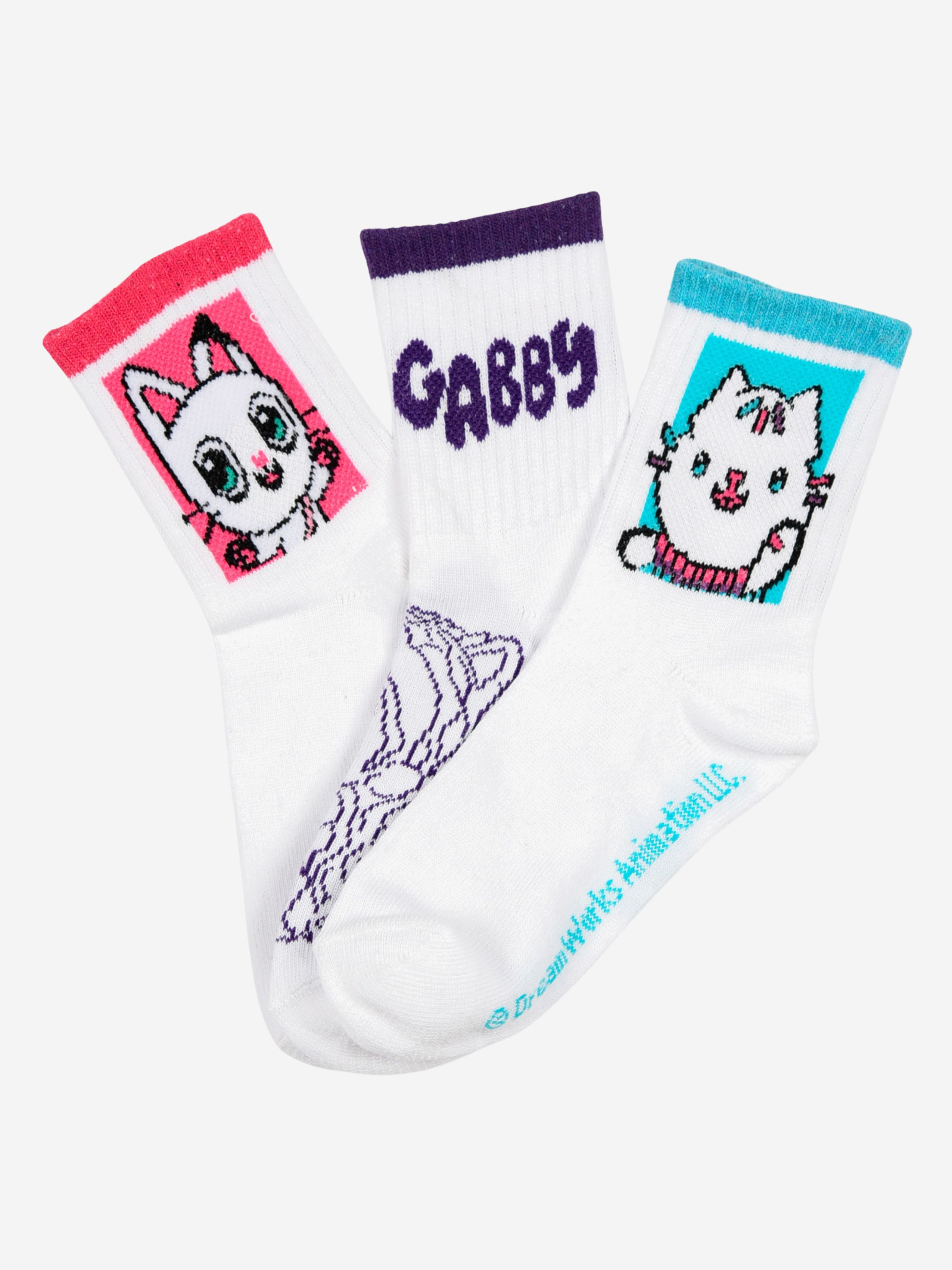Gabby's Dollhouse Socken 3er-Pack, Mehrfarbig, 31-34