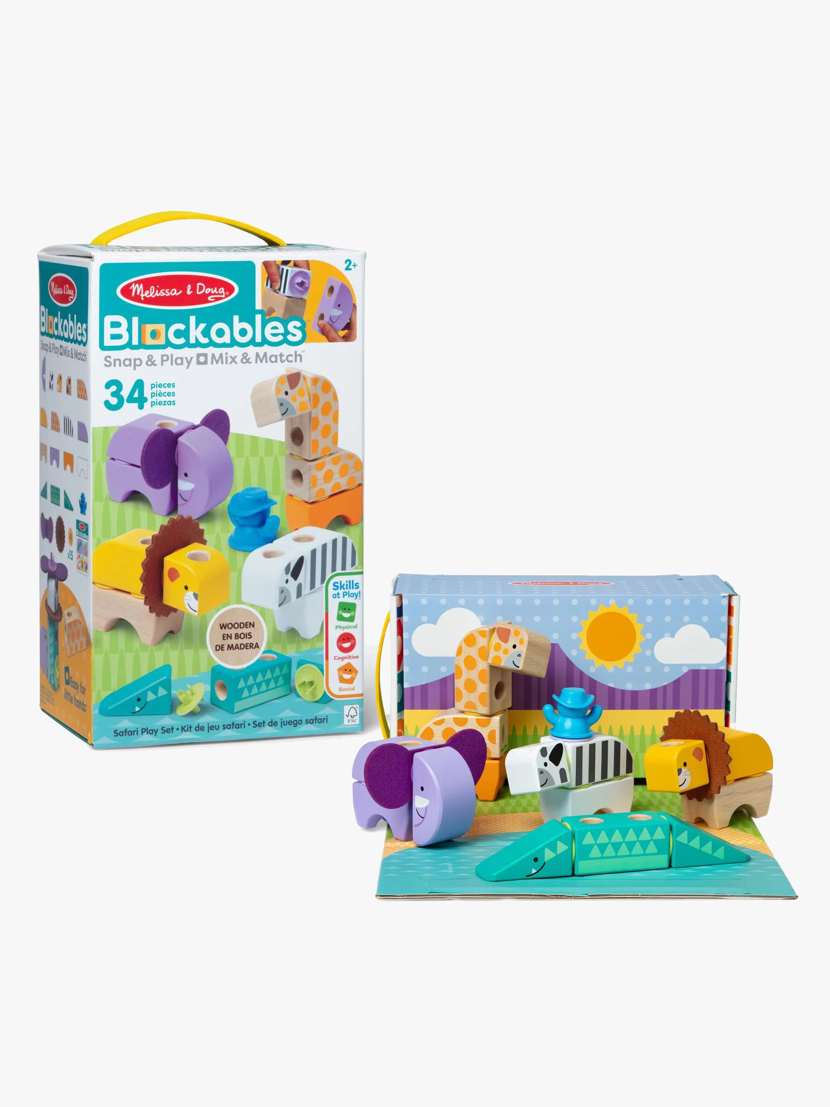 Melissa &  Doug Blockables Bausatz Safari 34 Teile