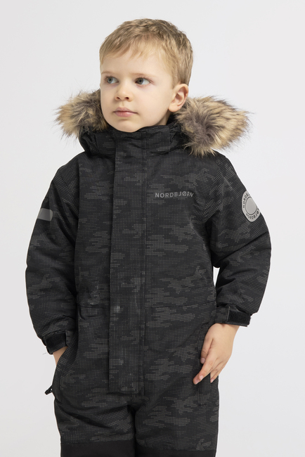 Nordbjørn Frej Reflektierender Schneeanzug, Camo Dots Black