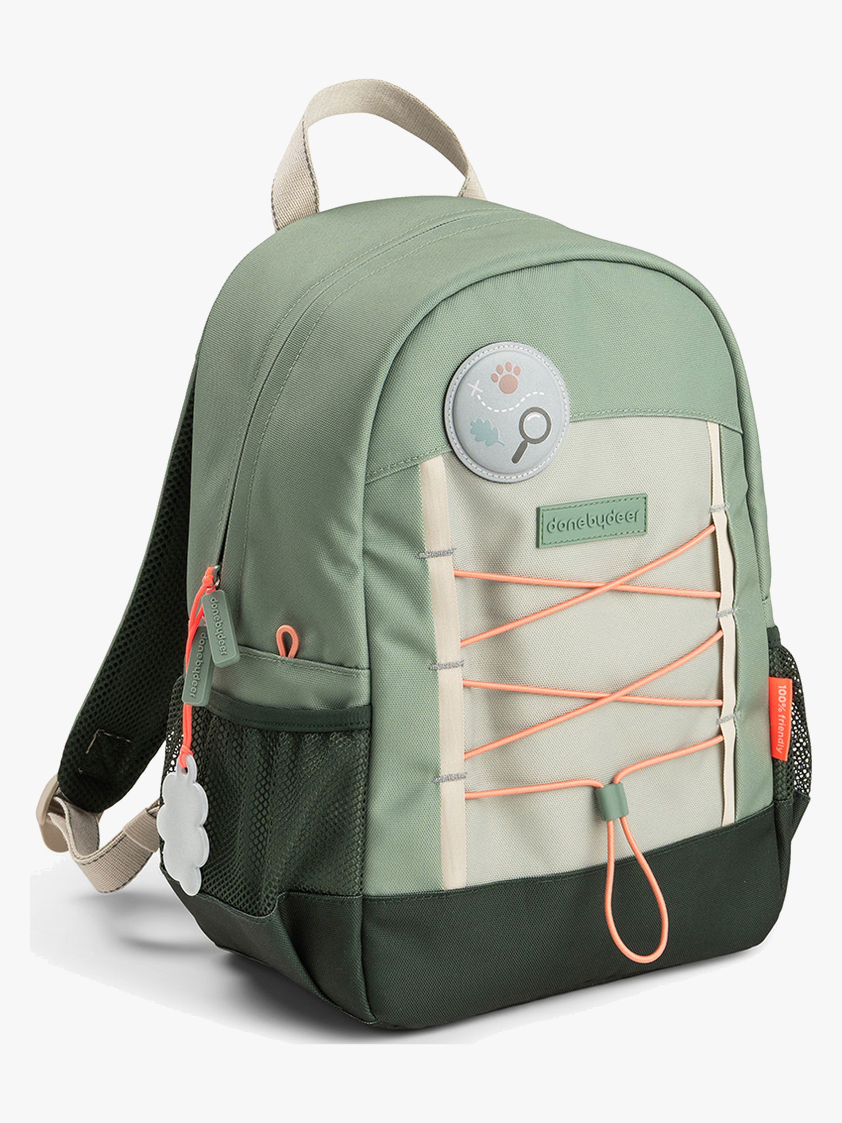 Done By Deer Junior Kinder Rucksack 13L, Tiny Trails Green