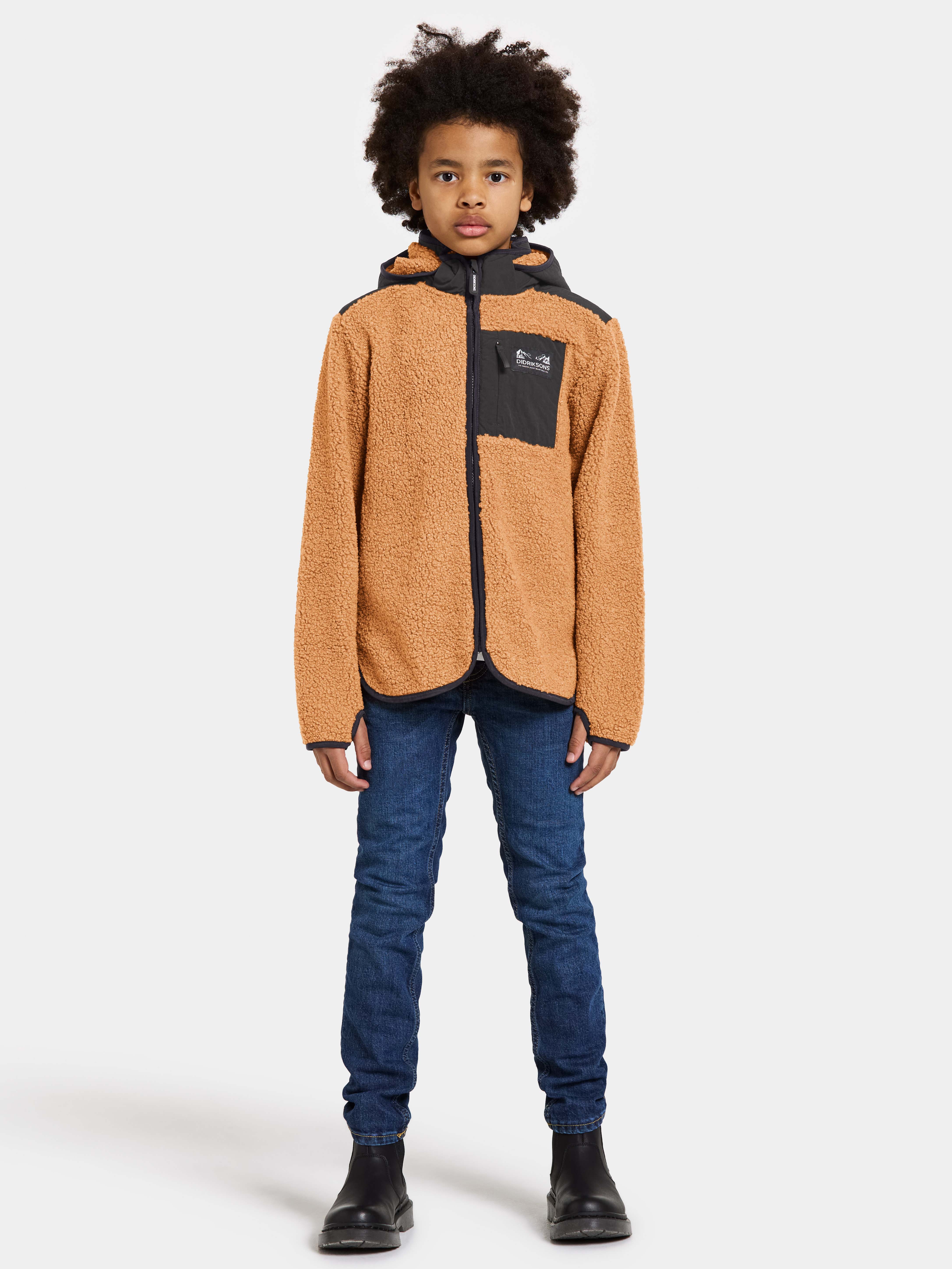 Didriksons Exa Fleecejacke, Almond Brown, 120