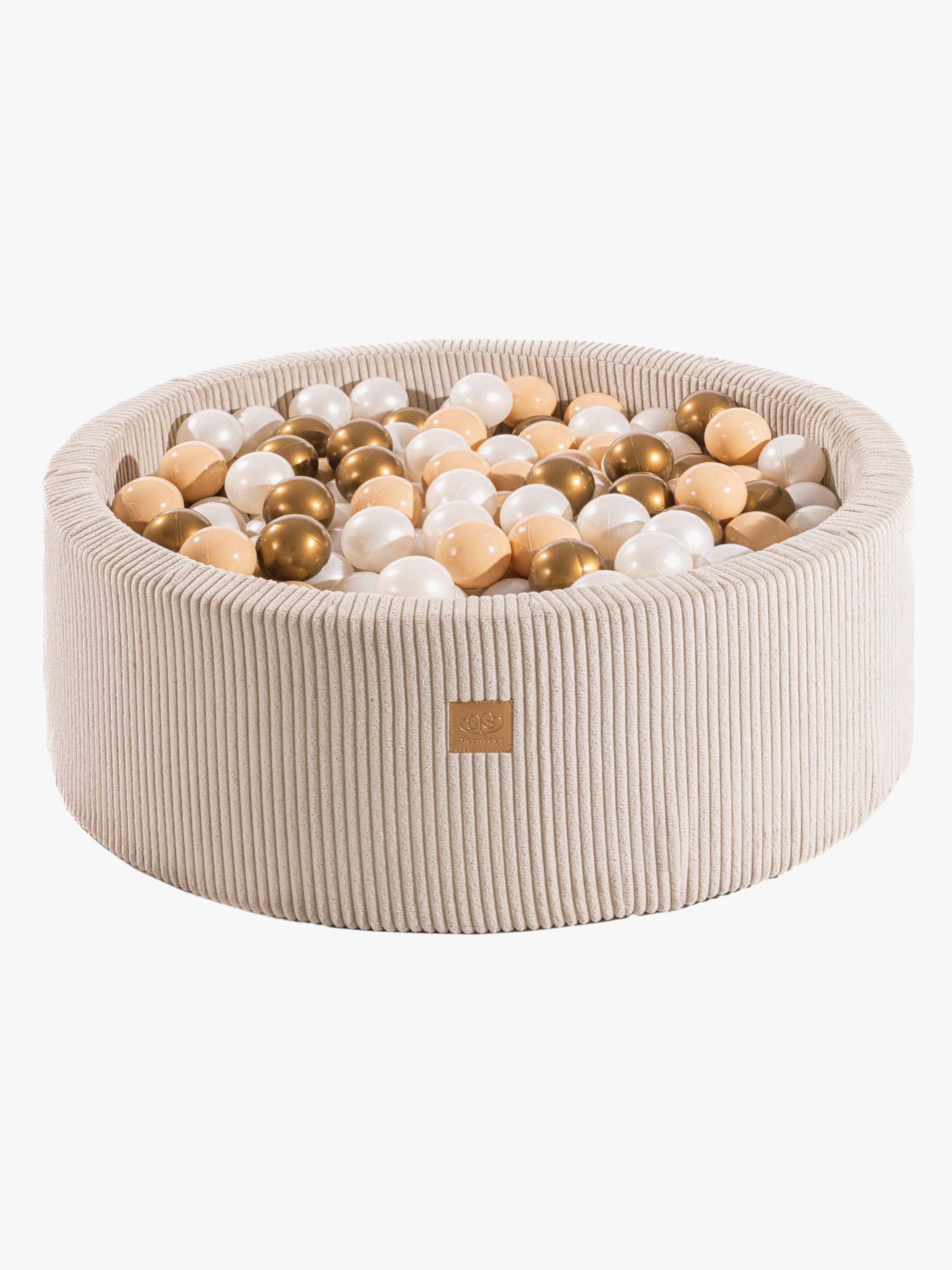 MeowBaby Aesthetic Bällebad Ecru, White/Gold