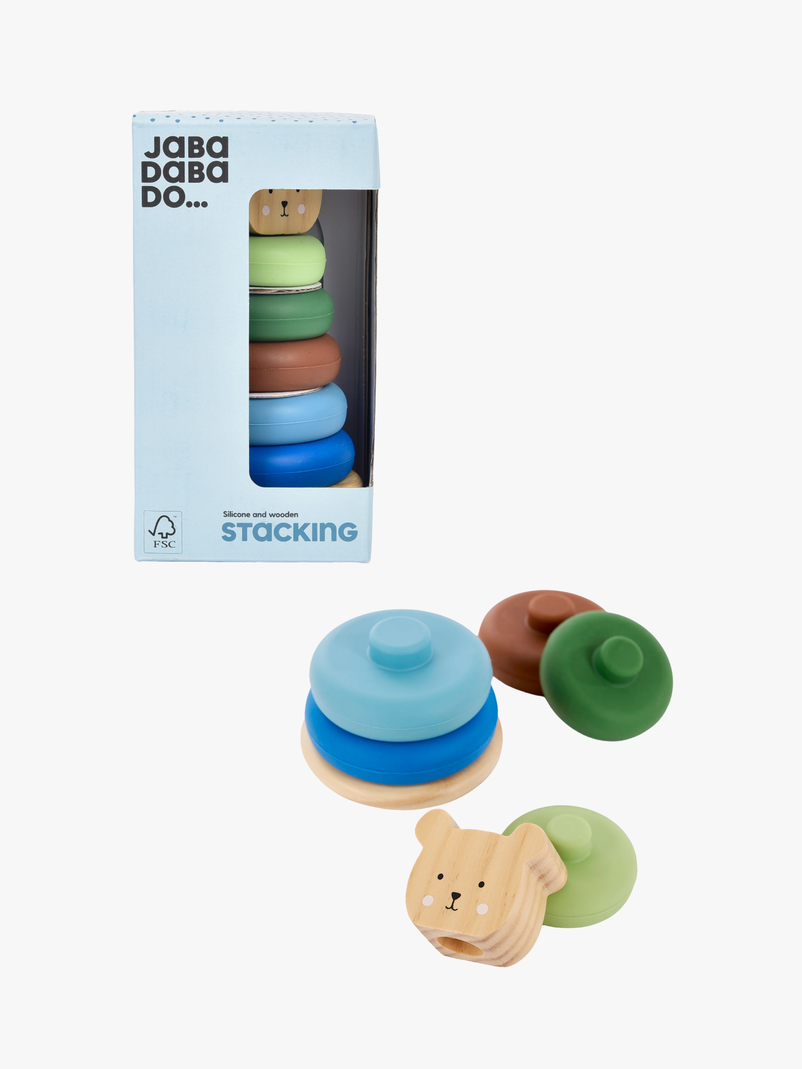 Jabadabado Teddy Stapelspielzeug, Mehrfarbig, Babyspielzeug