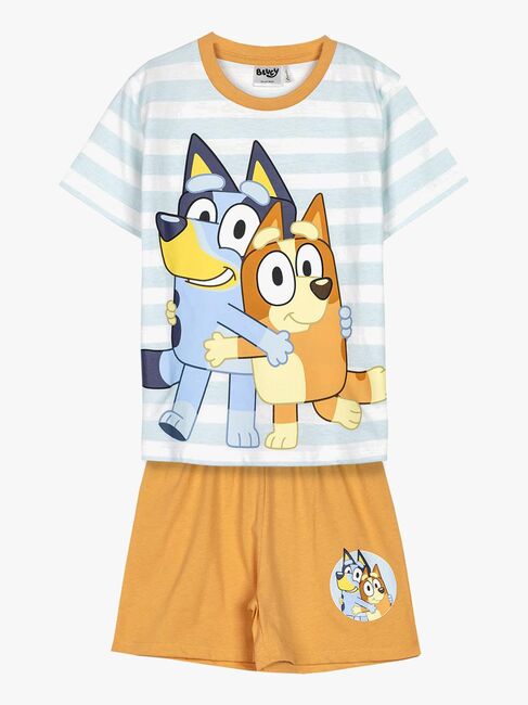 Bluey Pyjama, Hellblau/Orange