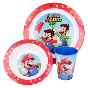 Super Mario Geschirrset Mikrowellengeeignet, 3er-Pack
