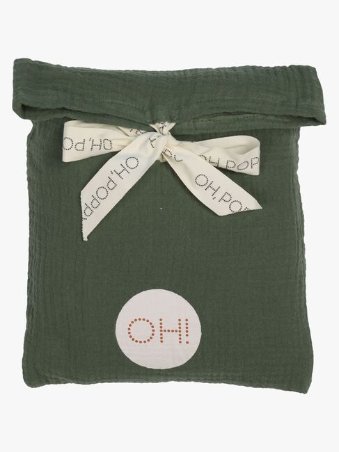Oh, Poppy! Vega Musselin Bettwäsche 70x80 Babybett, Forest Green