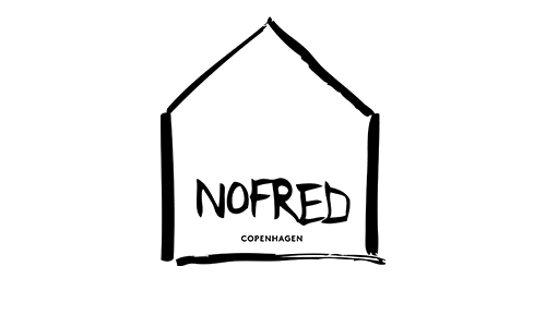 Logo in Form eines stilisierten Hauses mit dem Text 'Nofred'.