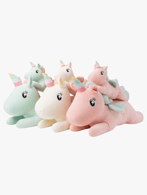 Teddykompaniet Plüschspielzeug Liegendes Einhorn 52 cm, Rosa