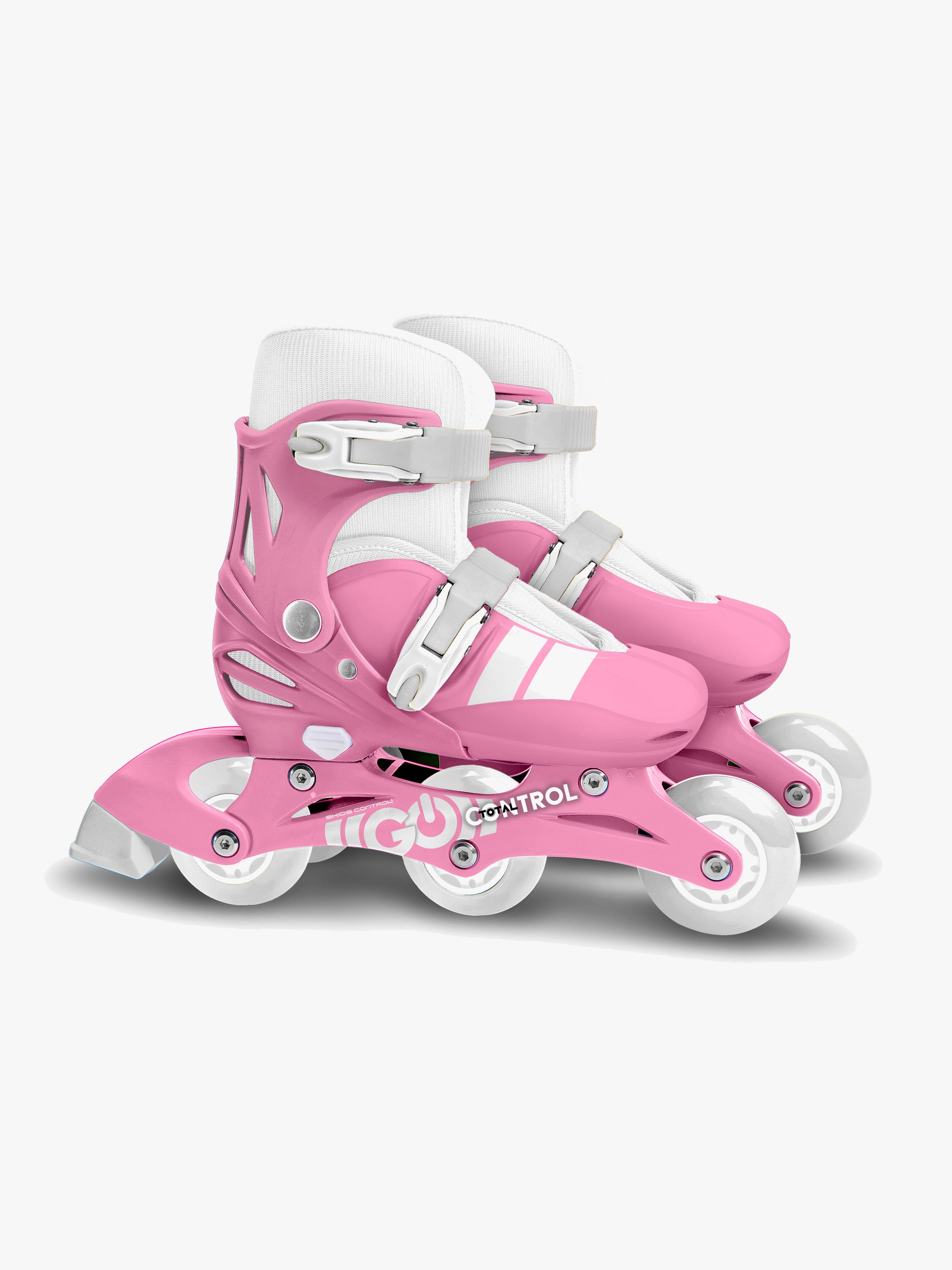 Stamp Skids Control Verstellbare 2-in-1 Inlineskates Größe 27-30, Rosa/Grau