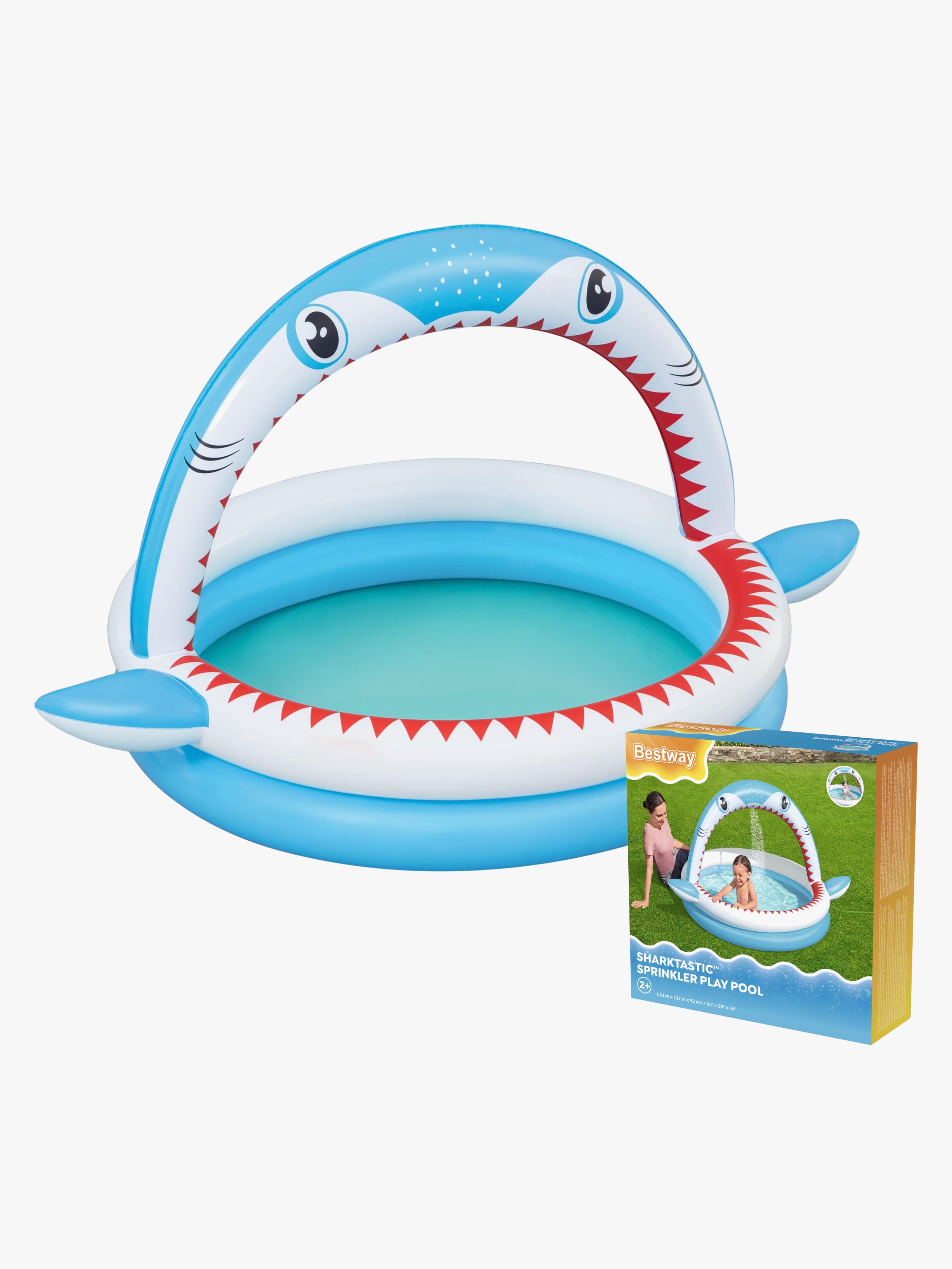 Bestway Kinderpool mit Wassersprinkler Sharktastic, Kinderpool