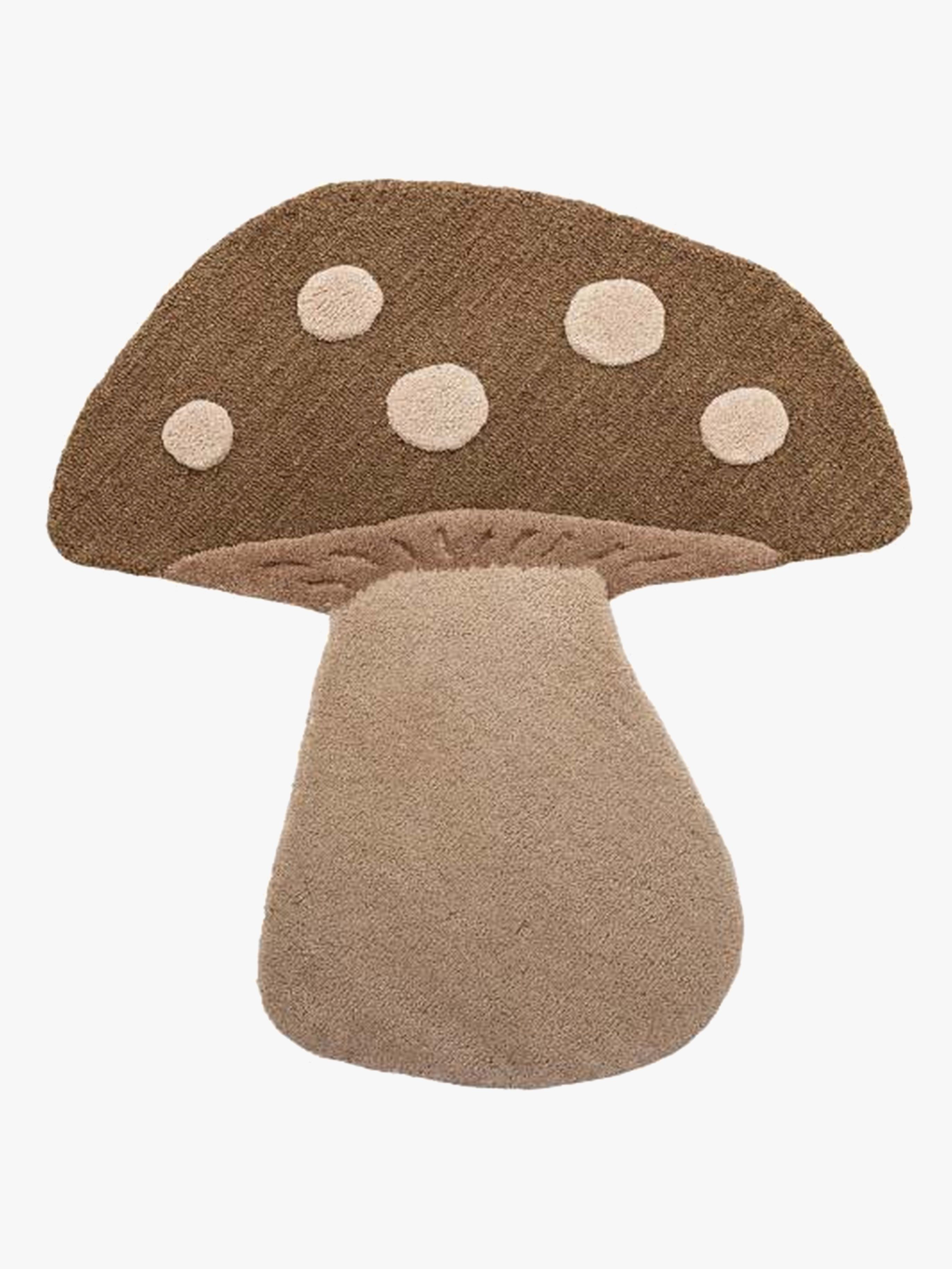 Bloomingville MINI Mushroom Teppich 90 x 85 cm, Braun
