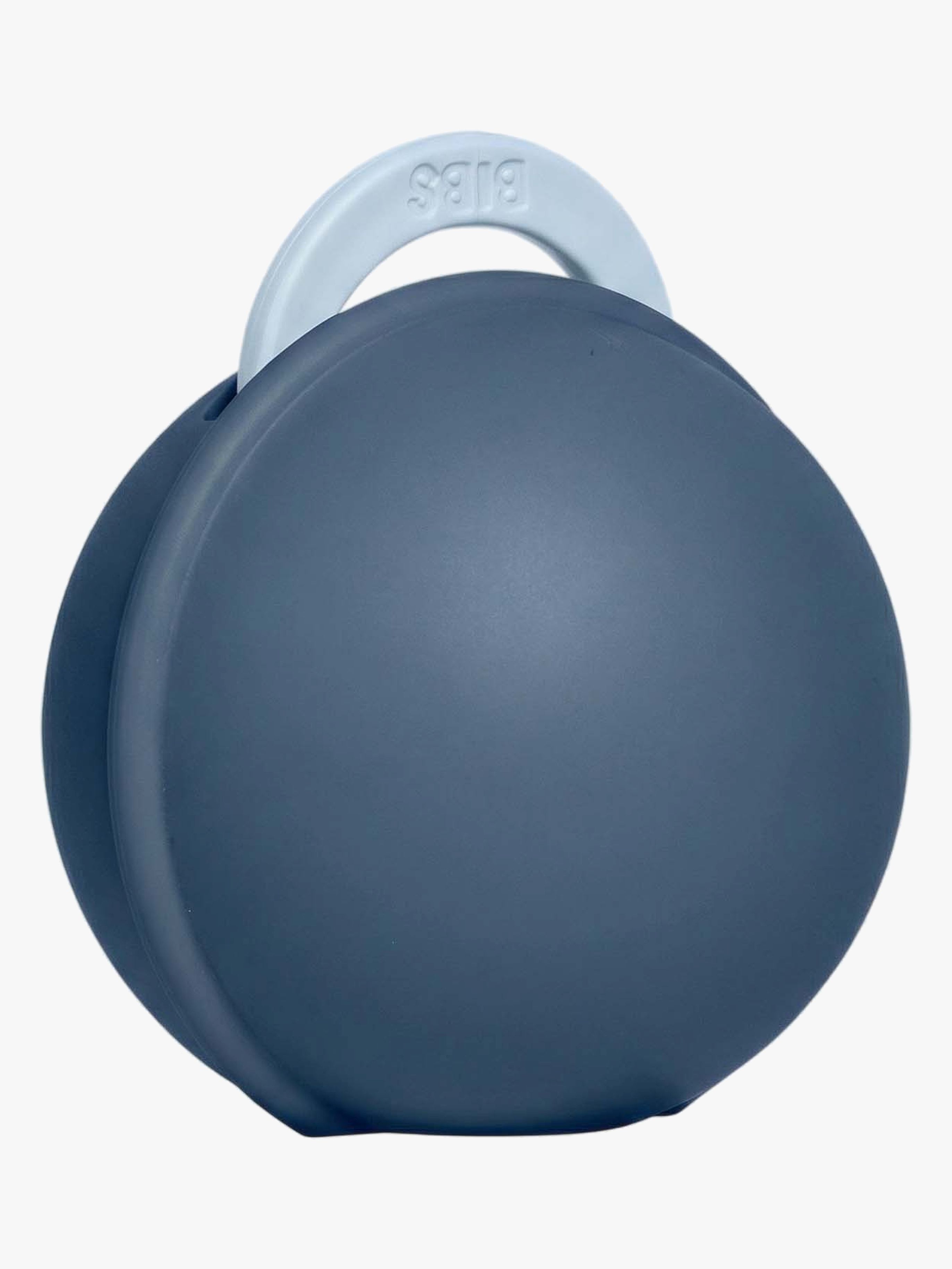 BIBS Colour Schnuller Latex Gr. 1 Rund &  Schnullerbox Mini, Baby Blue/Steel Blue