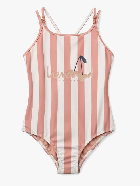 LIEWOOD Suna Badeanzug, Coral Blush/Creme de la Creme Stripe