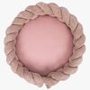 MeowBaby Aesthetic Babynest mit geflochtenem Schutz & Spielteppich, Powder Pink